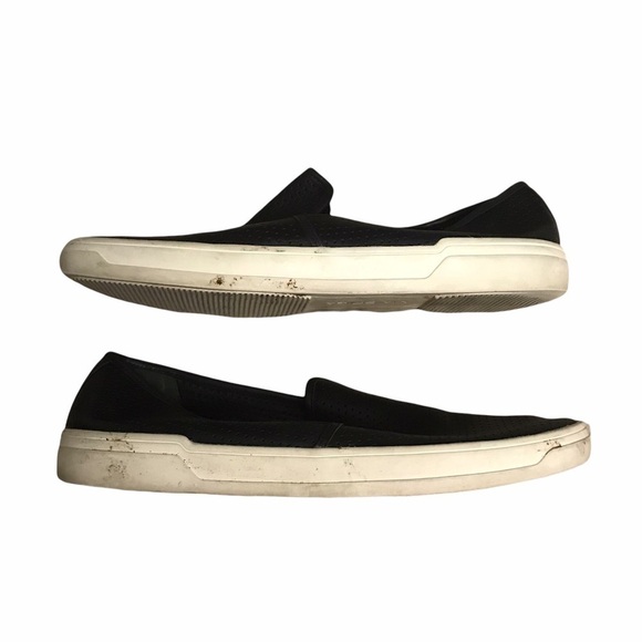 Via Spiga Black Leather Perforated Slip On - Picture 2 of 8